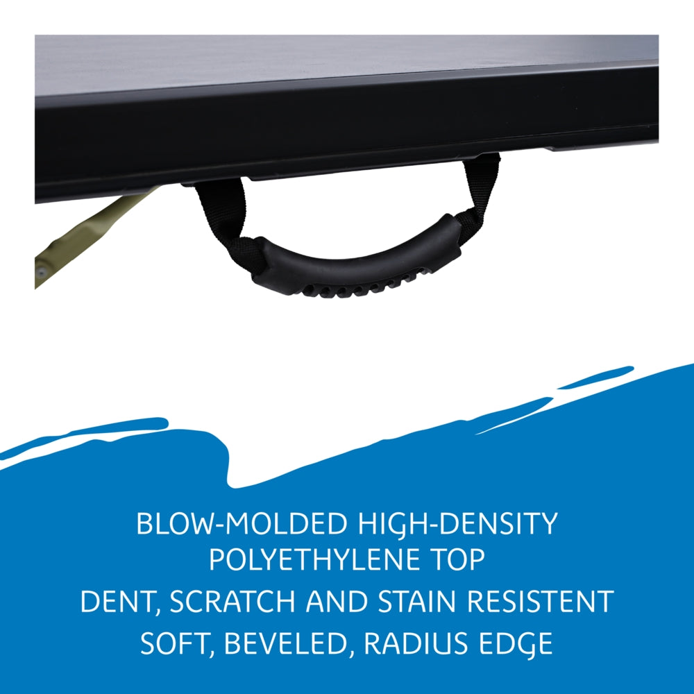 IndestrucTable® Classic ECO™ Bi-Fold Folding Table, Black, 30" x 60"