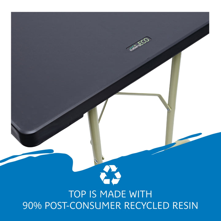 IndestrucTable® Classic ECO™ Bi-Fold Folding Table, Black, 30" x 60"
