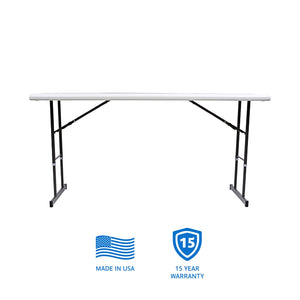 IndestrucTable® Classic Adjustable Height Folding Table, 30"x 72", 2 Colors