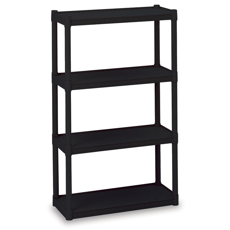 4-Shelf Shelving Unit - Black