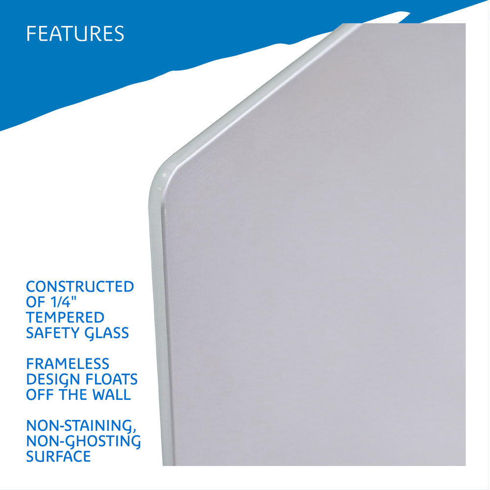 Clarity™ Glass Mobile Presentation White Board Easel – Iceberg Enterprises