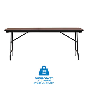OfficeWorks™ Commercial Wood Laminate Folding Table, 30"x 72", 3 finishes
