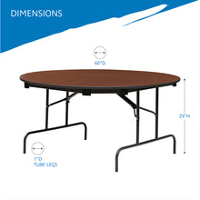 OfficeWorks™ Commercial Wood Laminate Folding Table, 60" Round, 2 Finishes