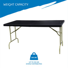 IndestrucTable® Classic ECO™ Bi-Fold Folding Table, Black, 30" x 60"