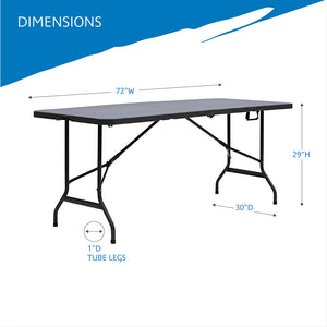 IndestrucTable® Classic Bi-Fold Folding Table, 30"x 72", 2 Colors