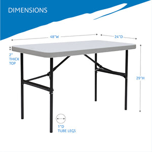 IndestrucTable® Commercial Folding Table,  24"x 48", 2 Colors