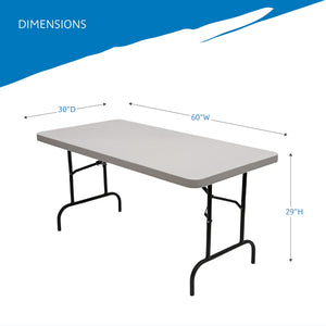 IndestrucTable® Commercial Folding Table, 30" x 60", 2 Colors