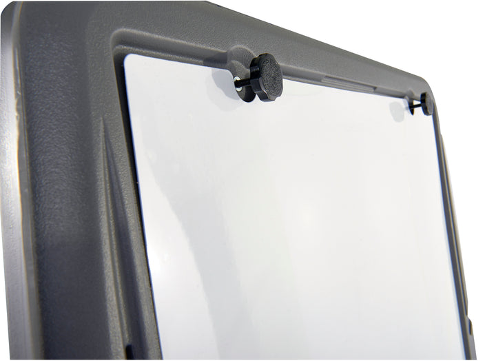 Ingenuity™ Presentation Easel with Dry Erase Whiteboard Surface, Charcoal