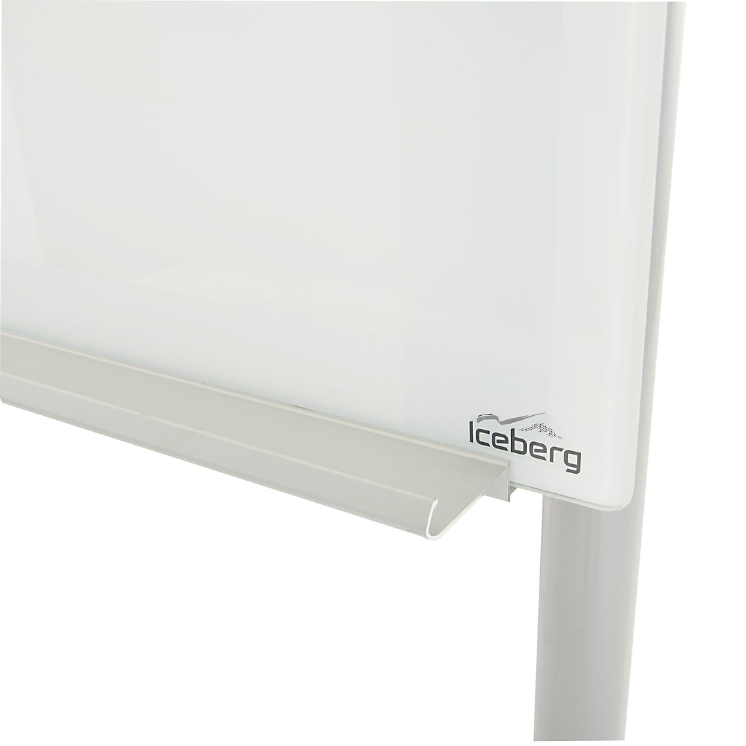 Clarity™  Glass Mobile Presentation White Board Easel