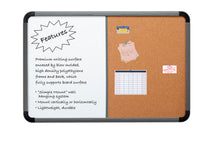 Ingenuity™ Combination Dry Erase and Cork Board,  Charcoal, 2 sizes