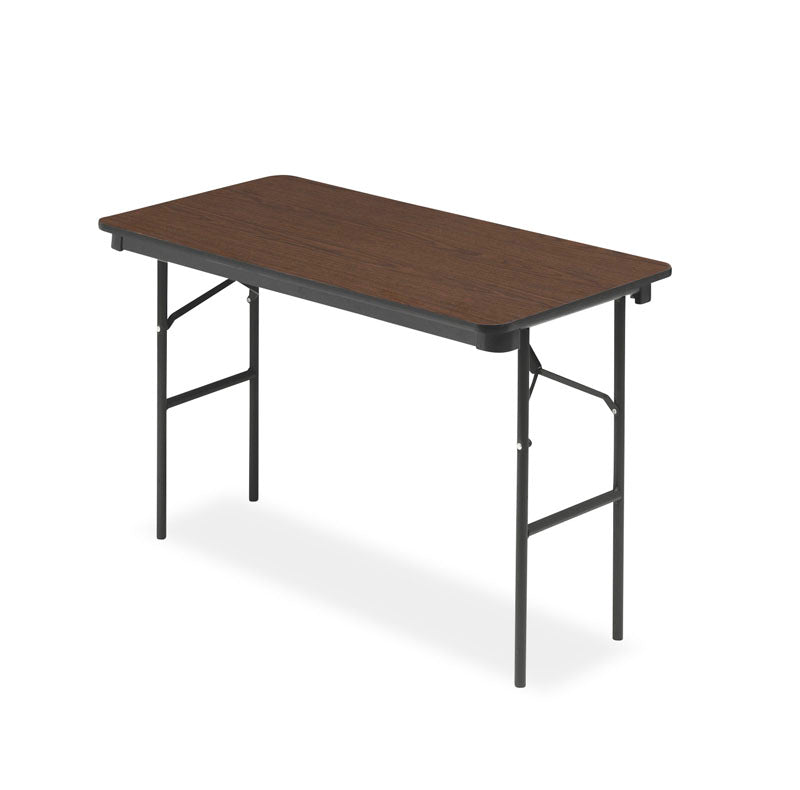 OfficeWorks™ Classic Wood Laminate Folding Table, Walnut, Three Sizes