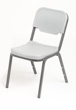 Rough n Ready® Stack Chair, 4 Pack, 3 Colors with Silver Frame