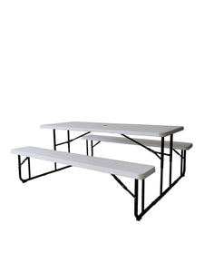 IndestrucTable® Classic Folding Picnic Table, Platinum Granite