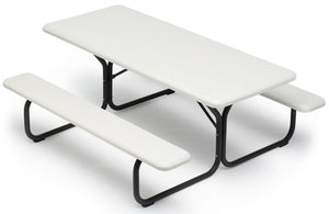 IndestrucTable® Classic Picnic Table, 72", Platinum Granite