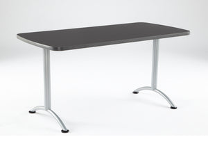 ARC™ Fixed Height Table, 30"x 60" Graphite /Silver Leg