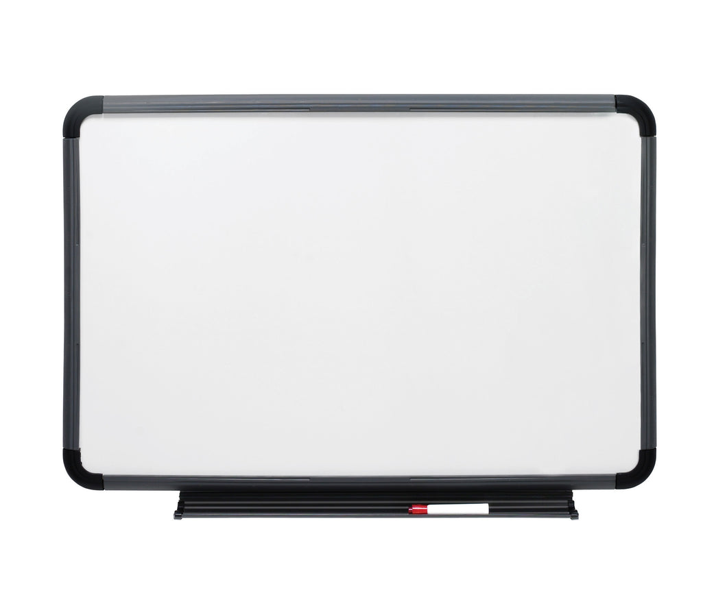 Ingenuity™ Dry Erase White Board with Marker Tray, Charcoal Frame, 3 sizes