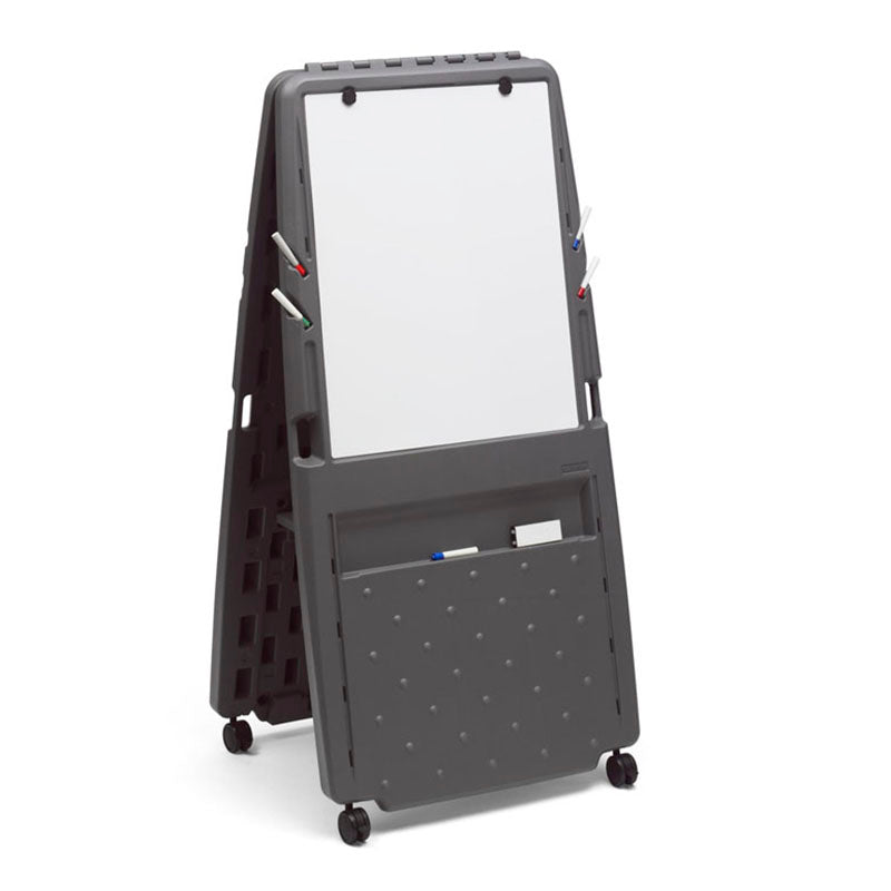 Ingenuity™ Presentation Easel with Dry Erase Whiteboard Surface, Charcoal
