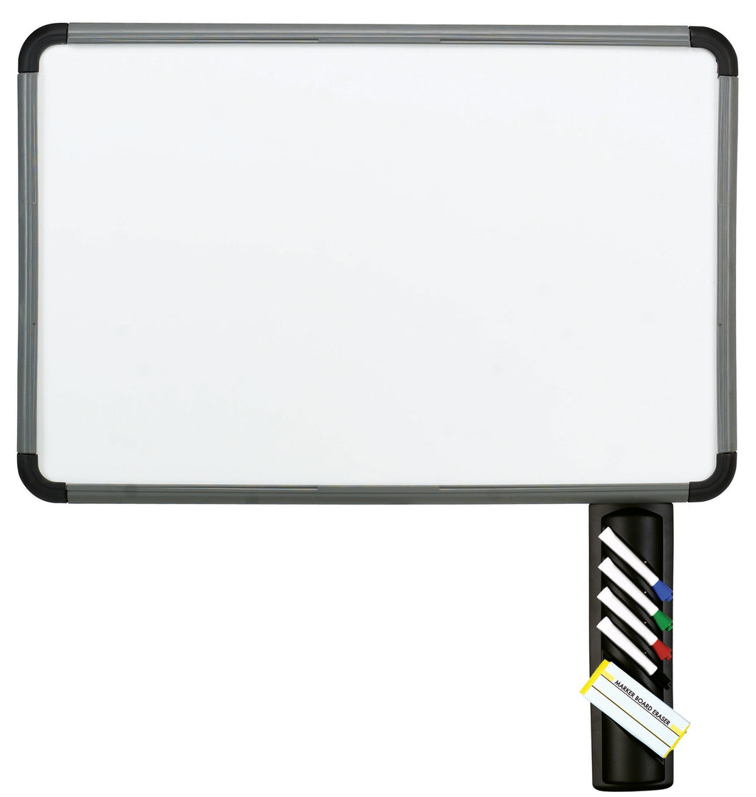 Ingenuity™ Dry Erase White Board with Marker Caddy, Charcoal Frame, 2 sizes